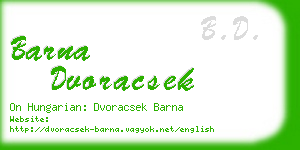 barna dvoracsek business card